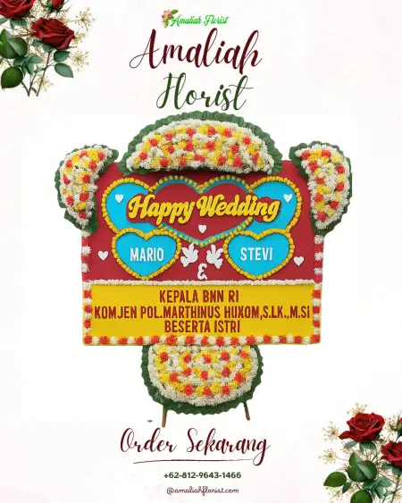 Papan Bunga Pernikahan Tawun